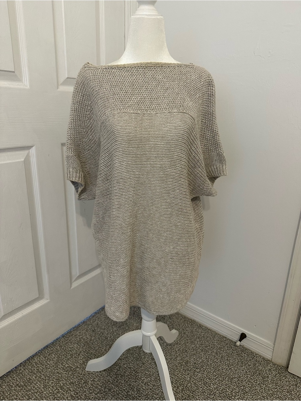 Tommy Bahama Light Taupe Boatneck  Knit Sweater